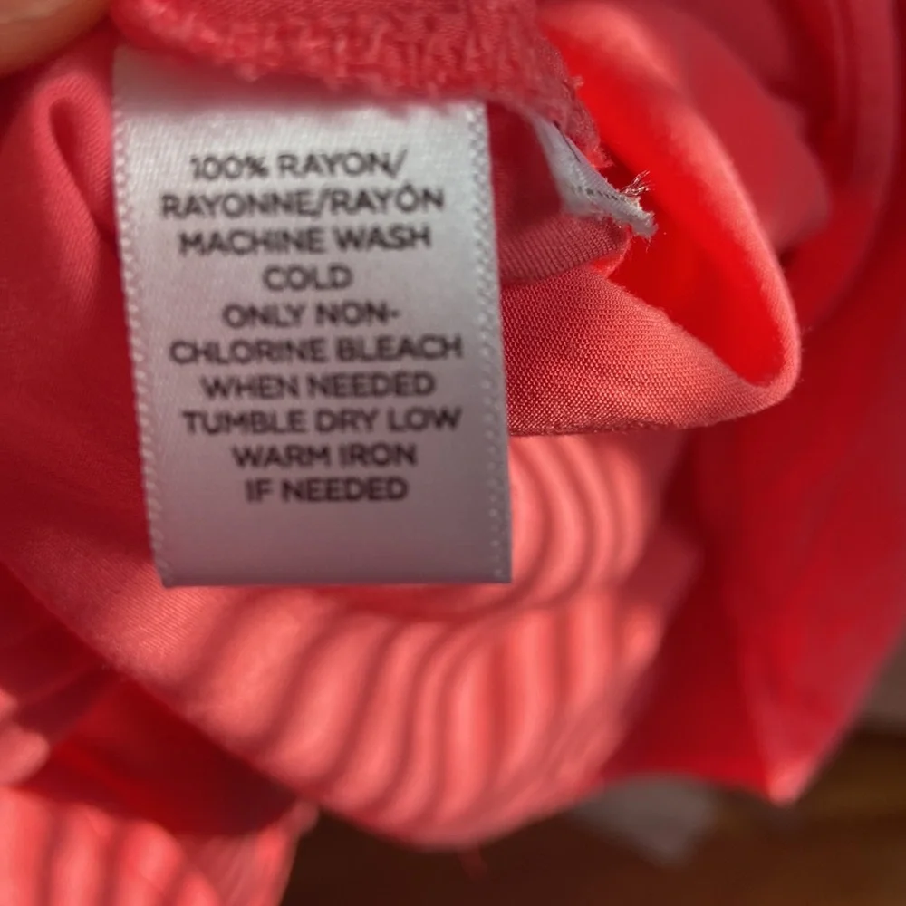 LOFT sleeveless button blouse, coral color, medium - Picture 5 of 5